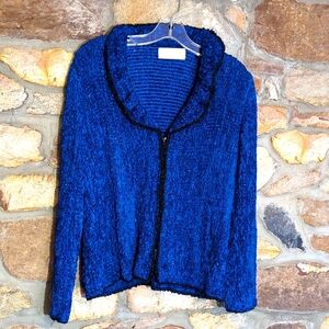 Nina Raynor blue zip up cardigan